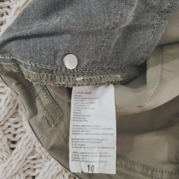 Tristan Wide Leg Modern Capri in Ombre Khaki Green- Size 10 - Picture 10 of 16